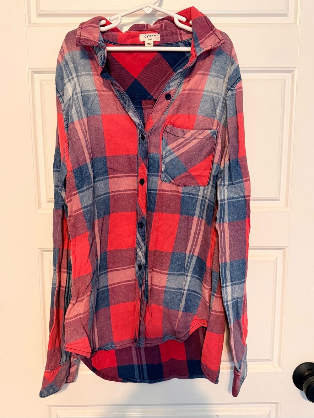 dylan Red and Blue Plaid Button-Down Shirt